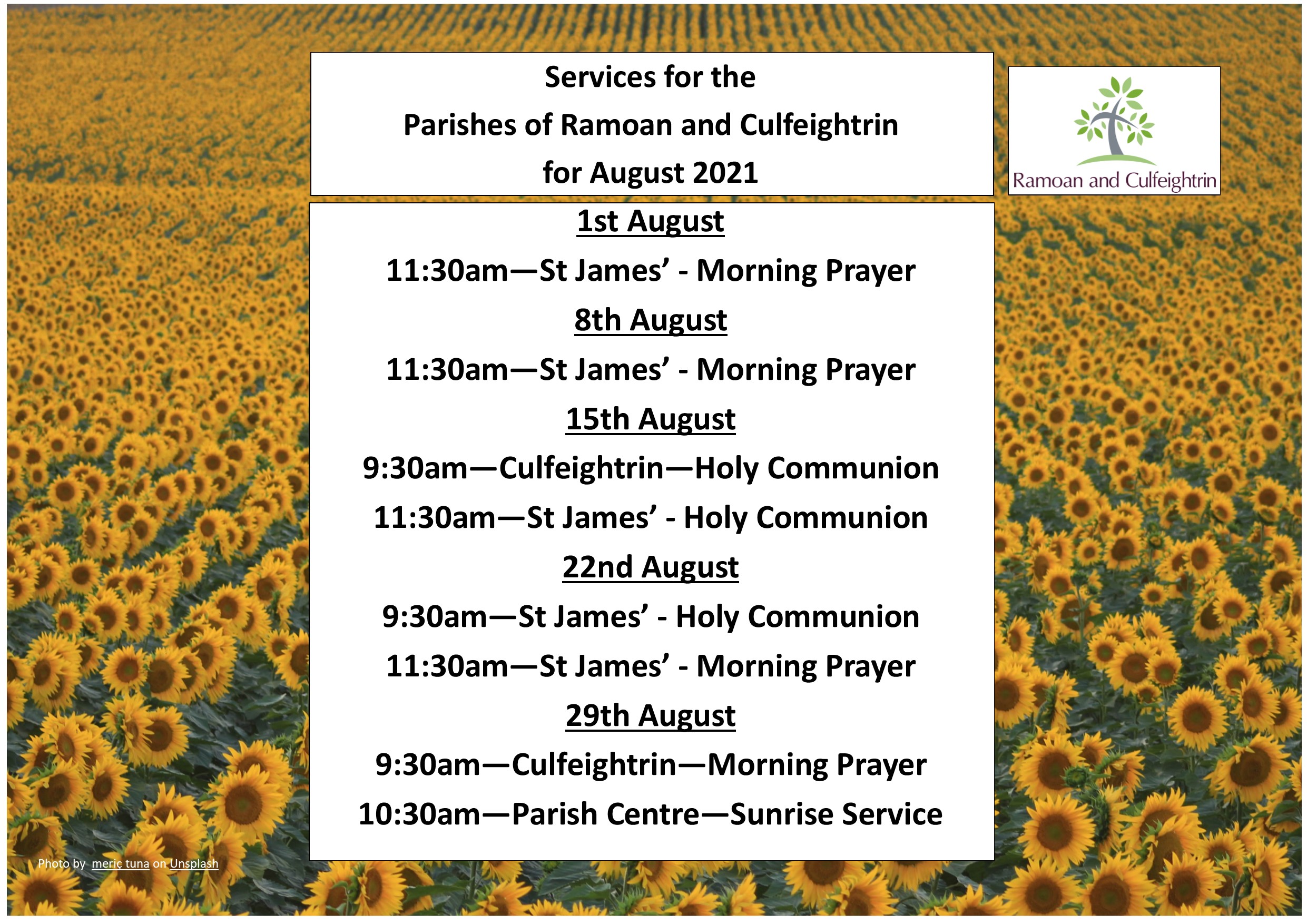Parish Services August 2021
