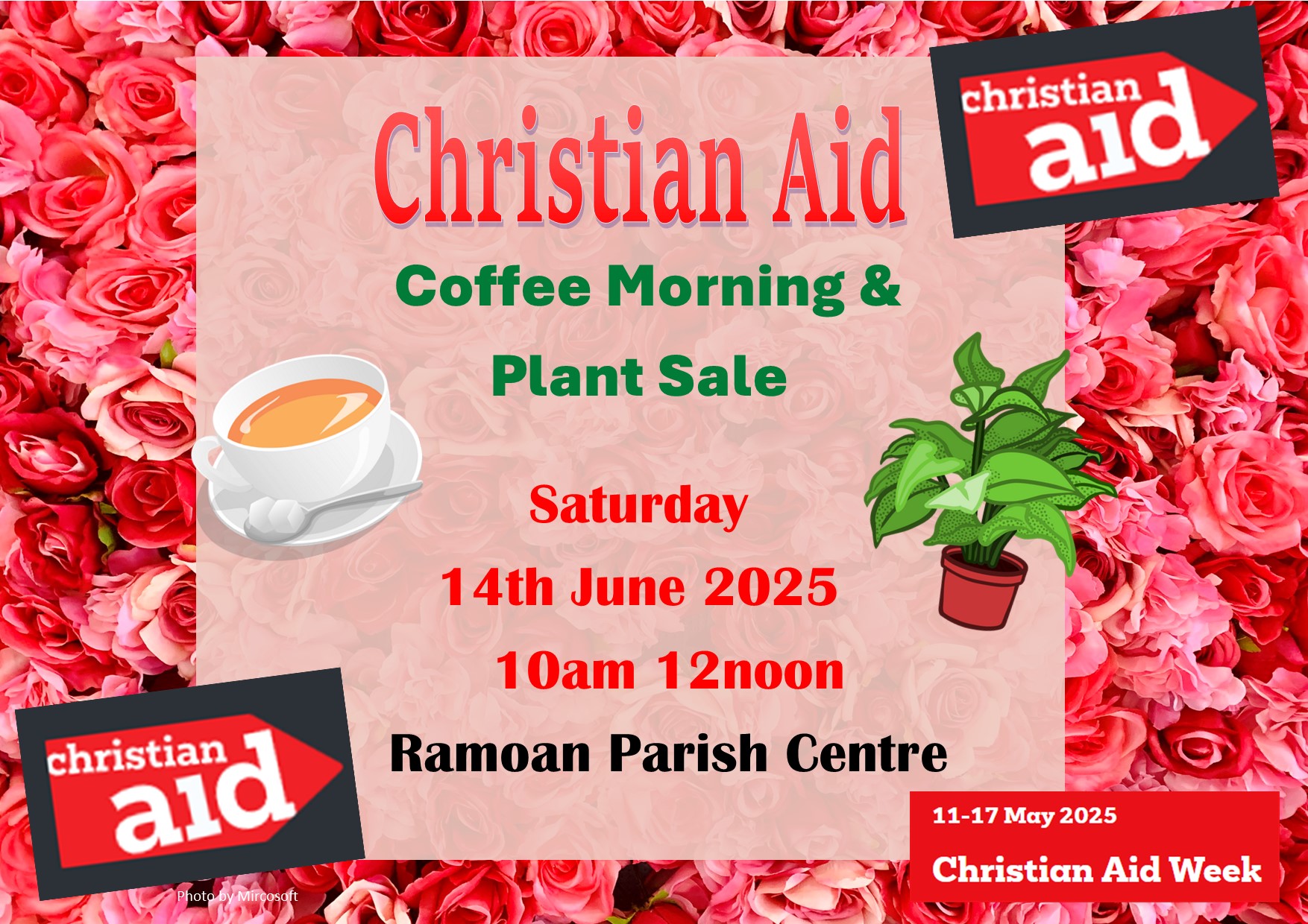 Christian Aid Plant sale and Coffee Morning 2025