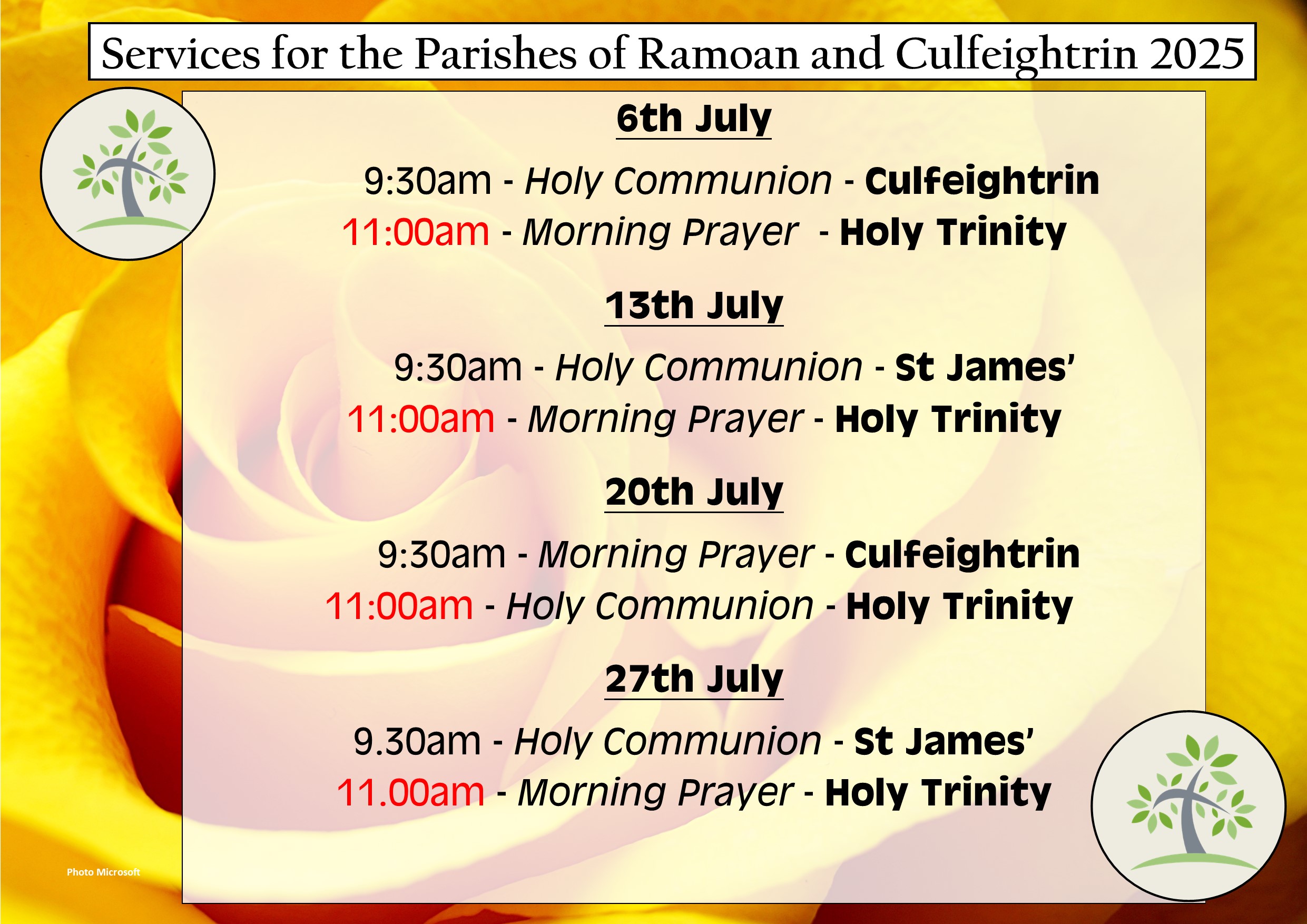 Parish Services July 2025