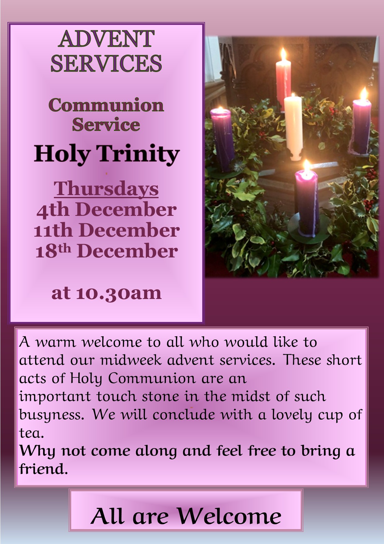 All advent services 2025